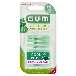 GUM Soft-Picks Comfort Flex, Interdental Toothbrushes Cool Mint M, 40 pcs.