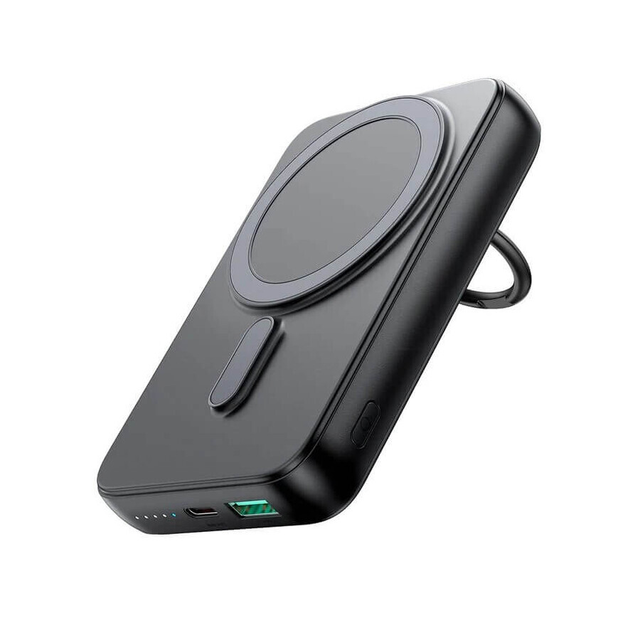 Joyroom JR-W050 20W MagSafe 10000mAh wireless powerbank with cradle + USB-C cable - black.