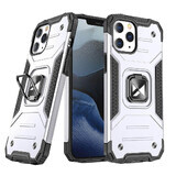 Wozinsky Ring Armor armored hybrid case cover + magnetic holder iPhone 13 silver