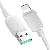 Joyroom Multi-Color Series A14 Câble Lightning / USB-A 2.4A 1.2 m - blanc