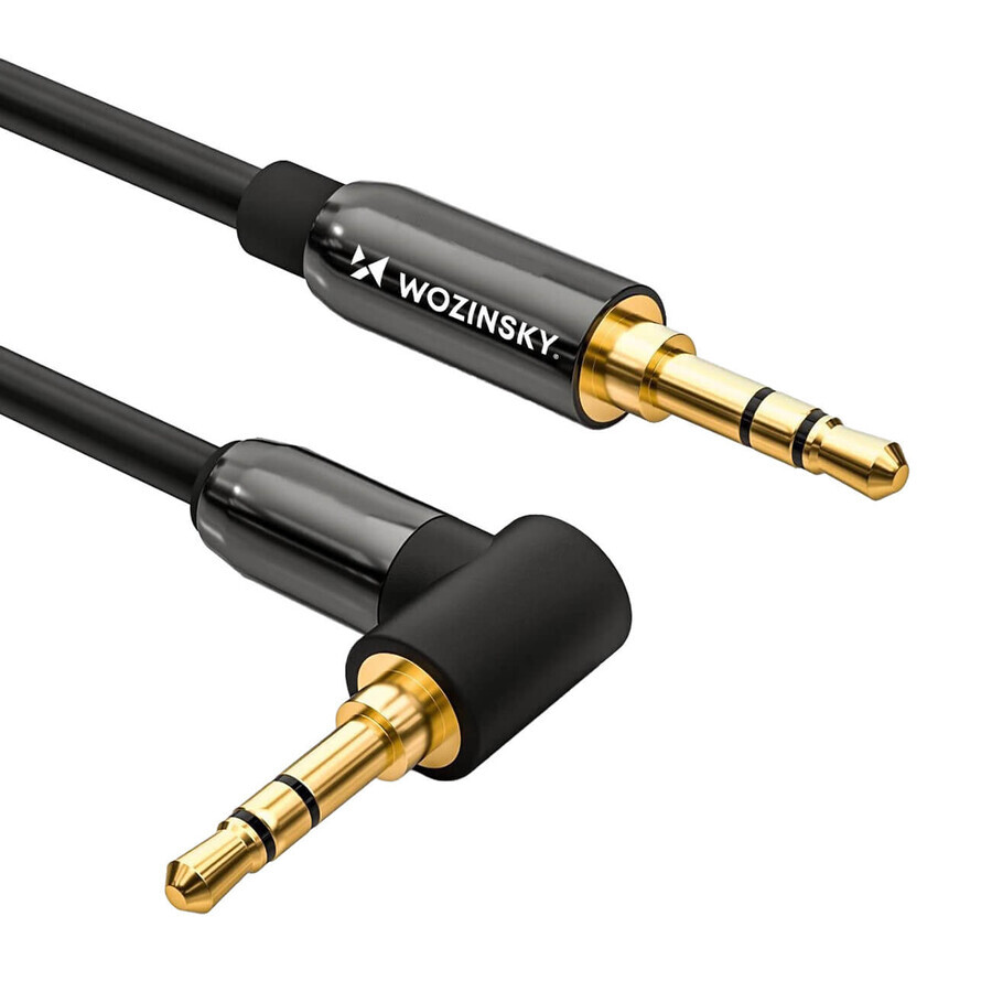 Wozinsky angle AUX cable (male-male) mini jack cable 3 m black