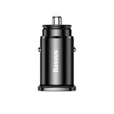 Cargador de coche inteligente Baseus Square PPS con puertos USB Quick Charge 4.0 QC 4.0 y USB-C PD 3.0 SCP negro (CCALL-AS01)