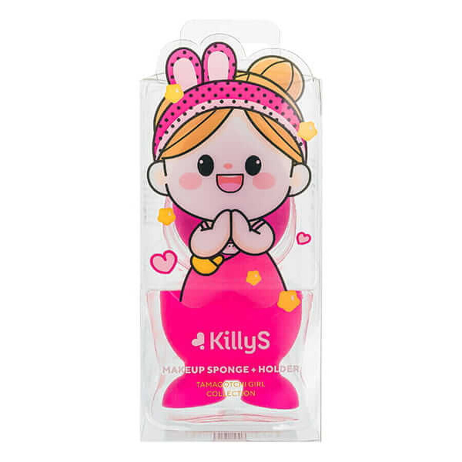KillyS Tamagotchi Girl esponja de maquillaje con soporte Magenta, 1 pieza