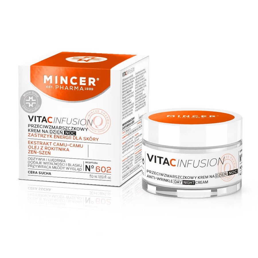 Acquista Mincer Pharma Vita C Infusion Crema antirughe giorno/notte n. 602, 50 ml Mincer Pharma Vita C Infusion Crema antirughe giorno/notte n. 602, 50 ml