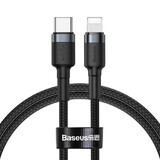 Baseus CATLKLF-G1 Cable Lightning - USB-C PD QC 18W 480Mbps 1m - negro/gris