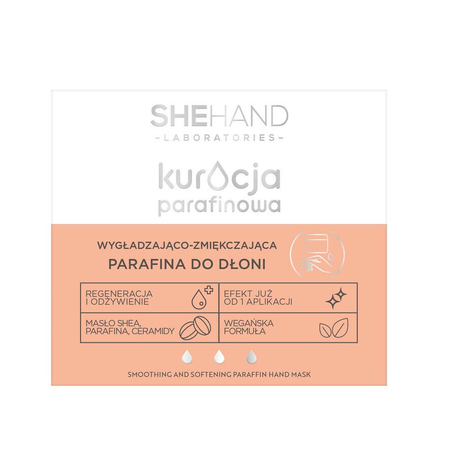 Shehand Paraffin Treatment paraffina lisciante e ammorbidente per le mani, 80 g