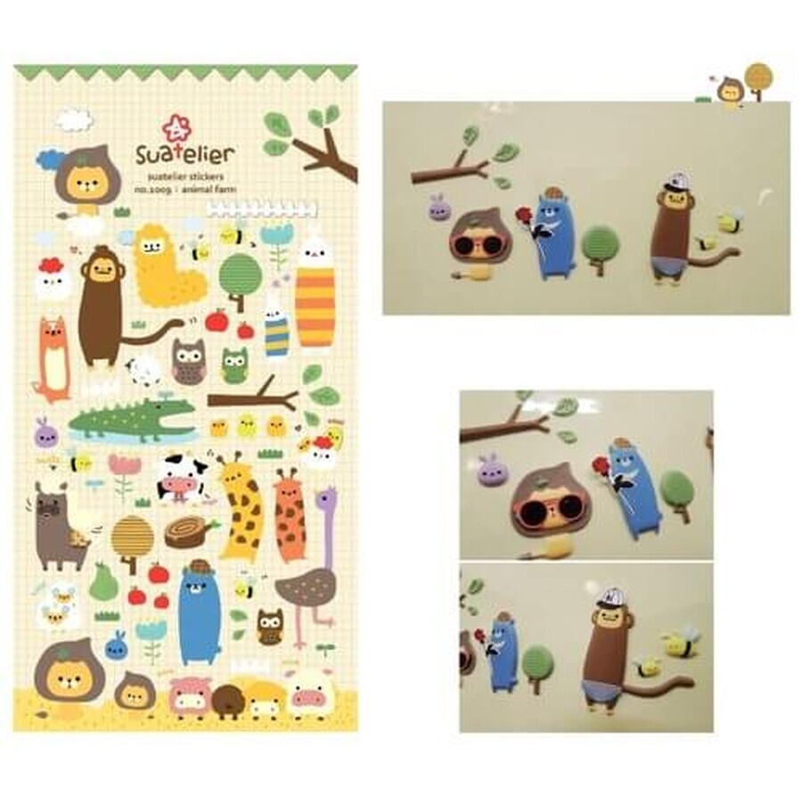 Adesivi decorativi convessi Animali Suatelier