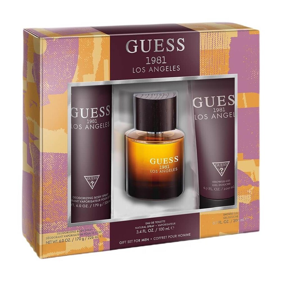 Comprar Guess 1981 Los Angeles For Men Set Eau de Toilette, 100 ml + Gel de Ducha , 200 ml + Desodorante en Spray, 226 ml Guess 1981 Los Angeles For Men Set Eau de Toilette, 100 ml + Gel de Ducha , 200 ml + Desodorante en Spray, 226 ml