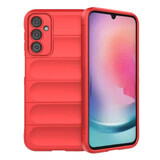 Magic Shield Case pour Samsung Galaxy A24 4G étui souple blindé rouge