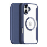 Dux Ducis Skin X Pro hoesje voor iPhone 16 met MagSafe en flip cover - blauw