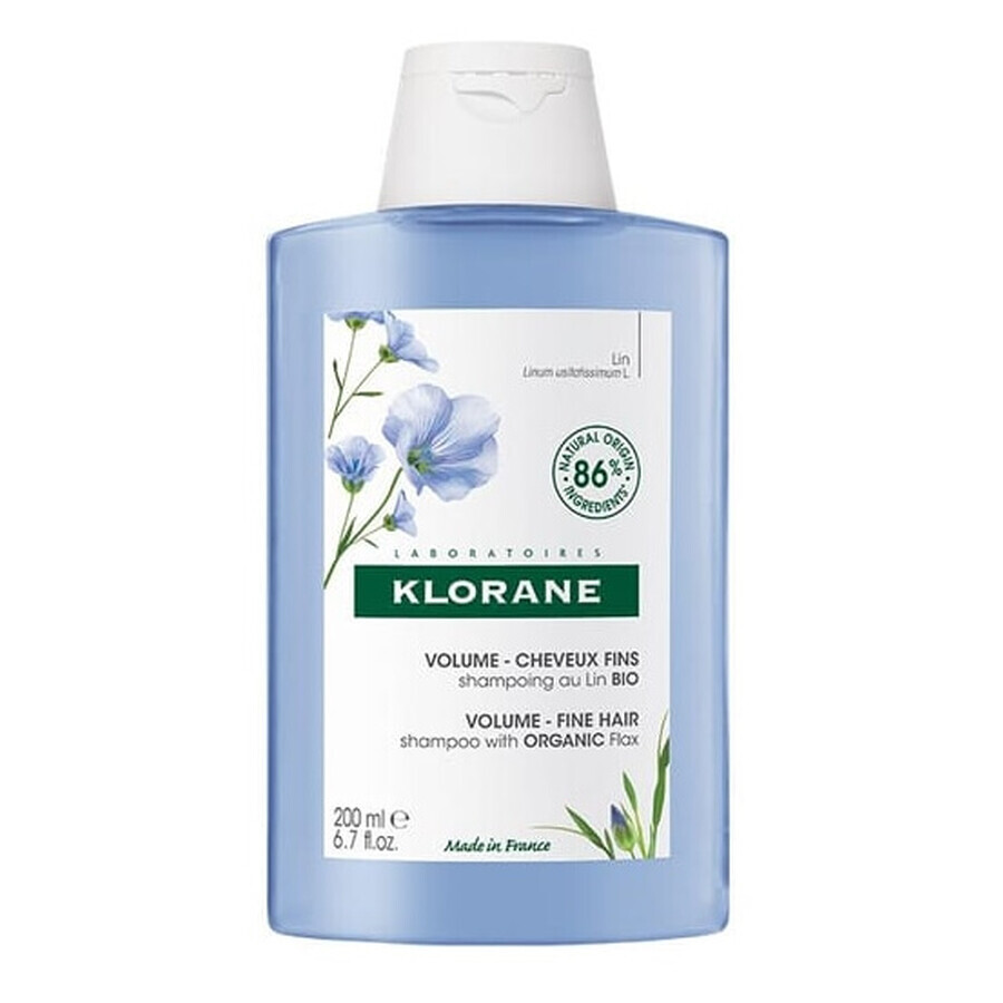 Klorane, Shampoo met biologische vlas, 200 ml