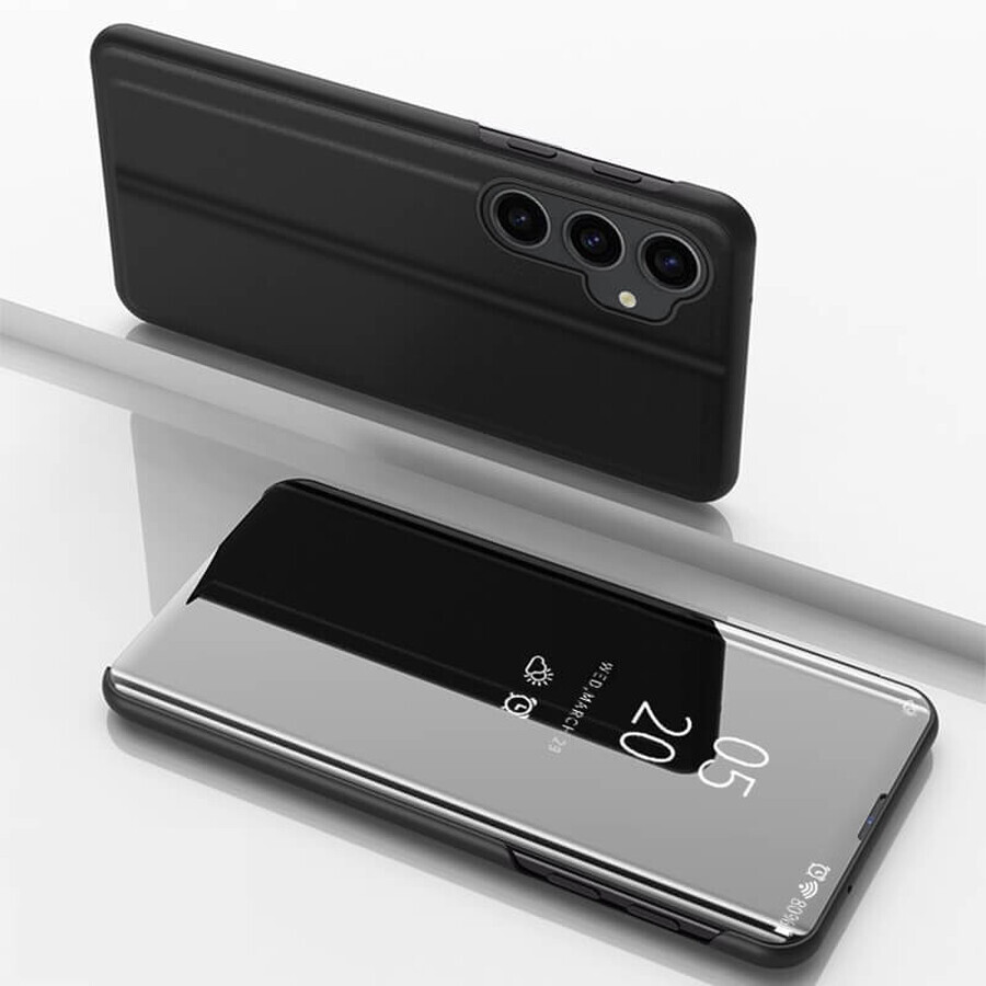 Carcasă tare cu capac flip pentru Samsung Galaxy S23 FE Clear View Case - negru