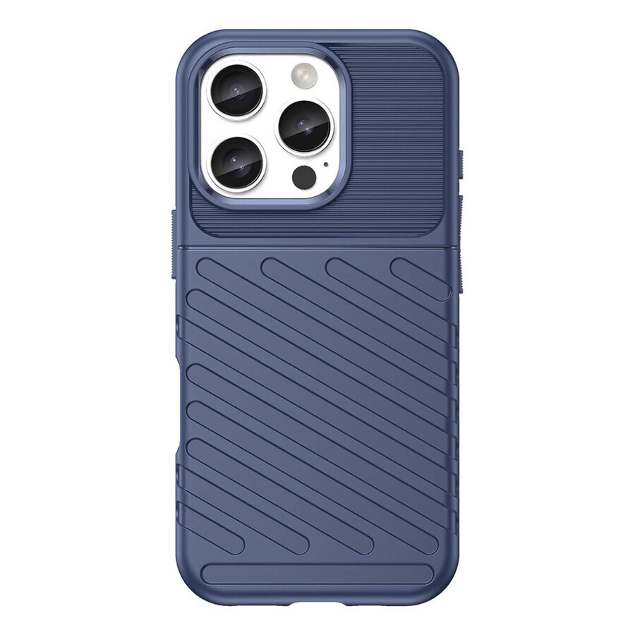 Carcasă din silicon Thunder Case pentru iPhone 16 Pro Max - albastru