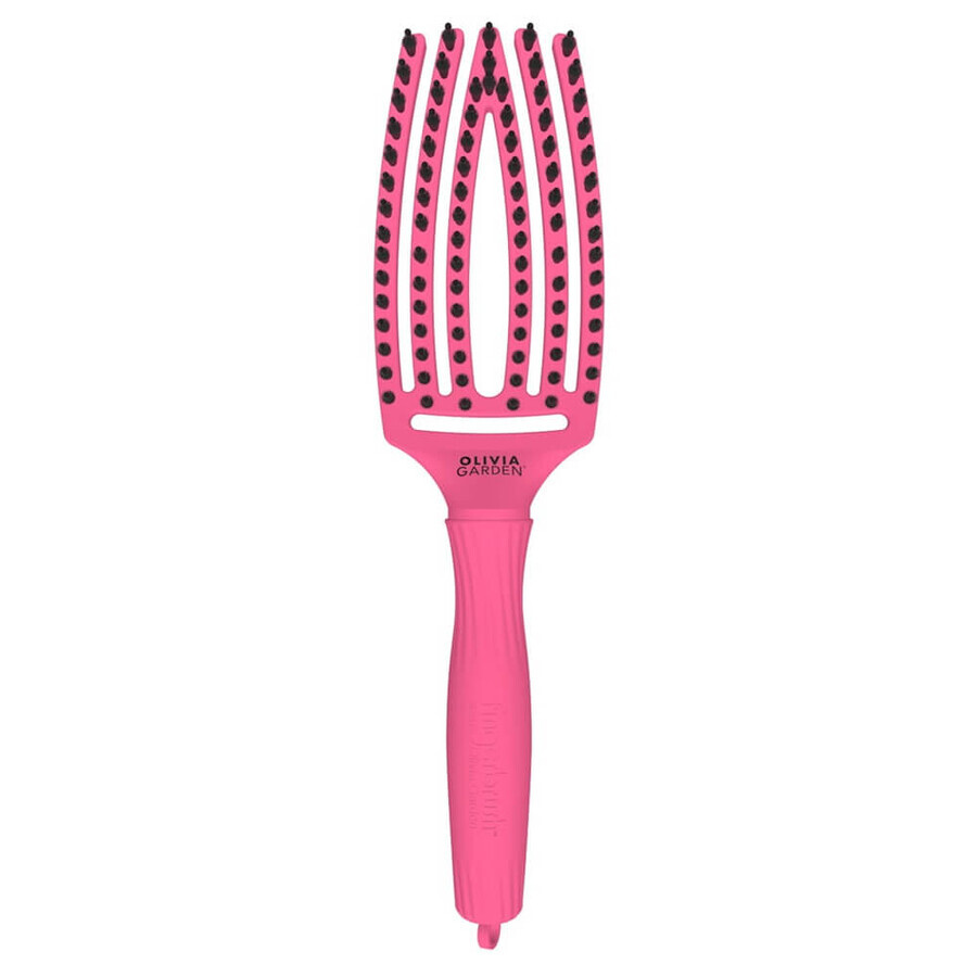 Olivia Garden FingerBrush Combo Medium Haarbürste Hot Pink