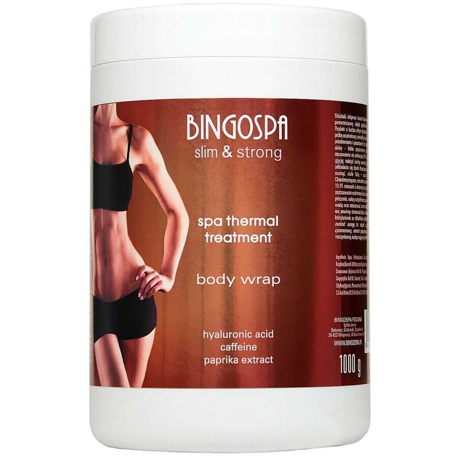BingoSpa Traitement thermal à l'acide hyaluronique, à la caféine et à l'arôme de paprika Slim amp;Strong, 1000g