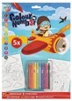 Colorare i numeri con i pastelli Aeroplano