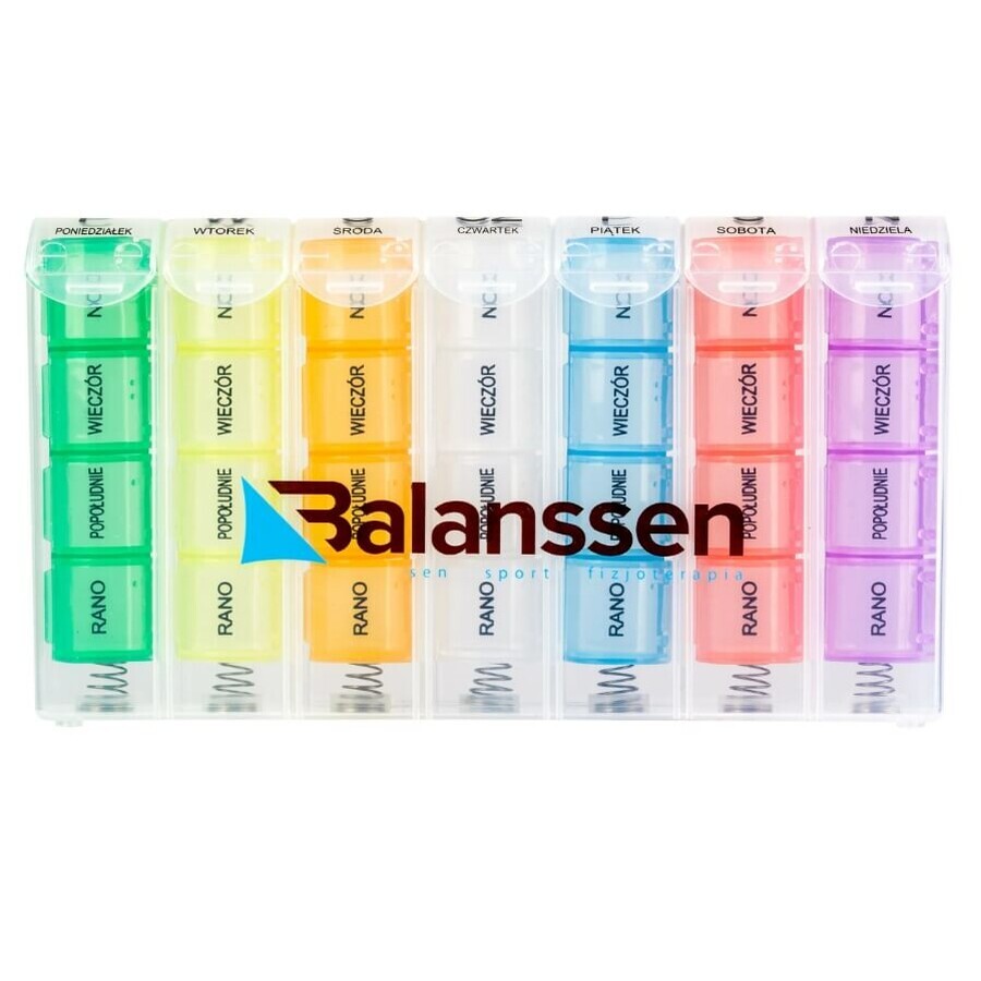 Balanssen Astuccio settimanale per farmaci 4 volte al giorno, 1 pz.