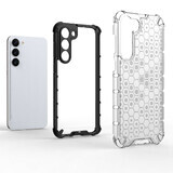 Honeycomb case for Samsung Galaxy S23+ armored hybrid case transparent