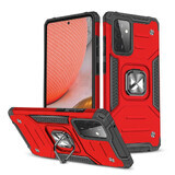 Wozinsky Ring Armor étui hybride blindé + support magnétique Samsung Galaxy A72 4G rouge