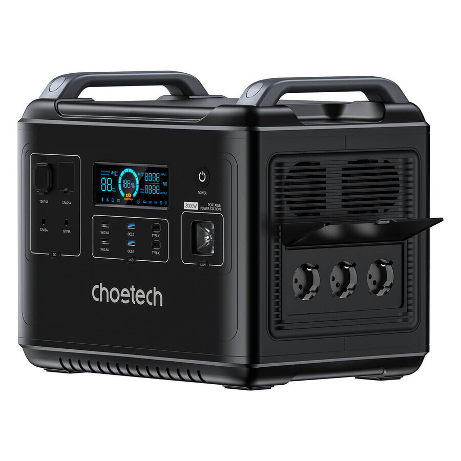 Choetech portatile LiFePO4 1997Wh 2000W powerbank nero (BS006 Super Mini)