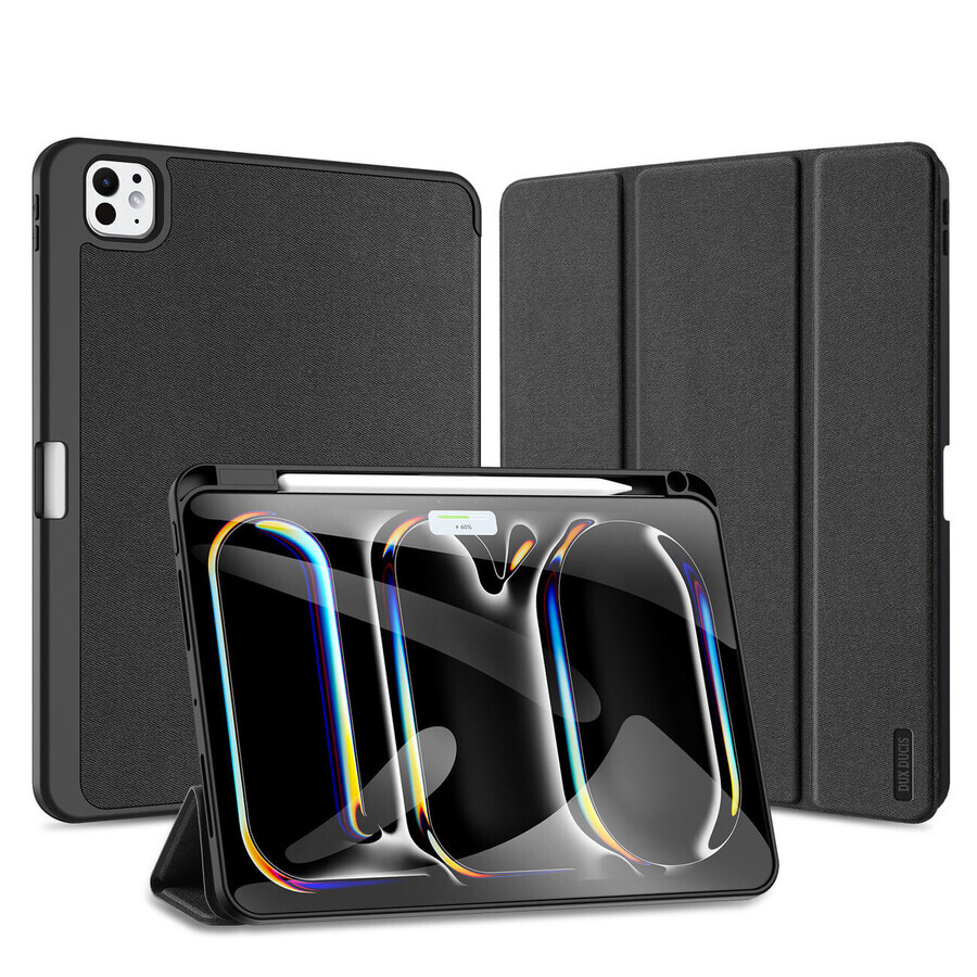 Dux Ducis Domo étui avec rabat et smart sleep pour iPad Pro 11 2024 - noir