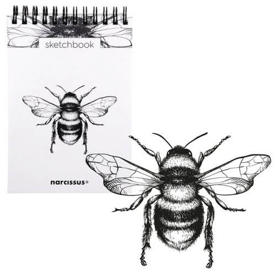 Sketchbook A6 verticale su spirale Bzyk 60K 120 gsm