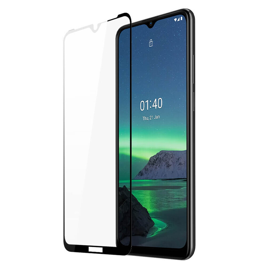 Dux Ducis 10D Vetro temperato 9H per schermo intero con cornice Nokia 1.4 chiaro (adatto alla custodia)