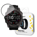 Wozinsky Watch Glass verre hybride pour Garmin Fenix 7 noir