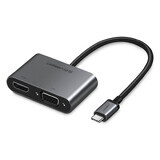 Ugreen CM162 50505 Adaptor USB-C - HDMI / VGA / USB-A 3.0 / USB-C PD - gri