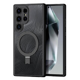 Dux Ducis Aimo Mag hoesje met MagSafe en voet voor Samsung Galaxy S24 Ultra - zwart