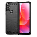 Carbon Case étui souple Motorola Moto G Power 2022 noir