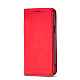Magnet Card Case iPhone 14 Pro case with flip cover wallet stand red