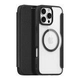 Dux Ducis Skin X Pro hoesje voor iPhone 16 Pro met MagSafe en flipcover - zwart