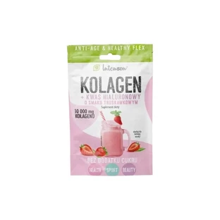 Intenson Collagen + Hyaluronsäure Erdbeergeschmack mit Vitamin C, 10,8 g