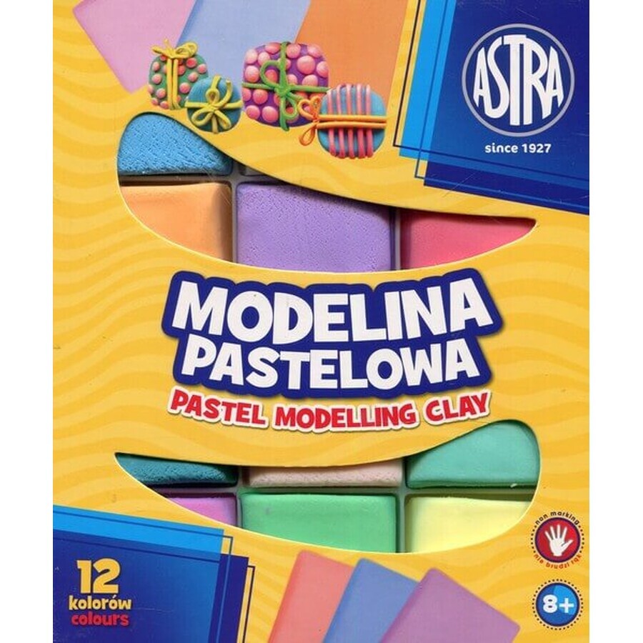 Pastel modeling clay 12 colors
