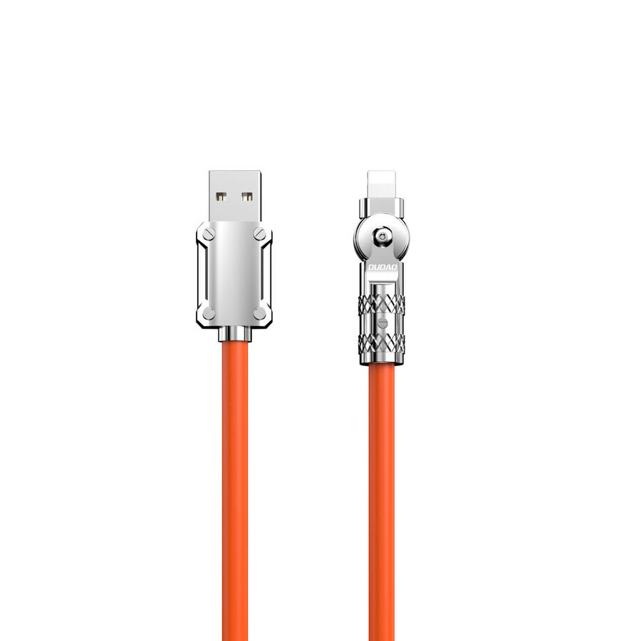 Dudao L24AL Câble d'angle USB-A - Lightning avec rotation de 180° 30W 1m - orange