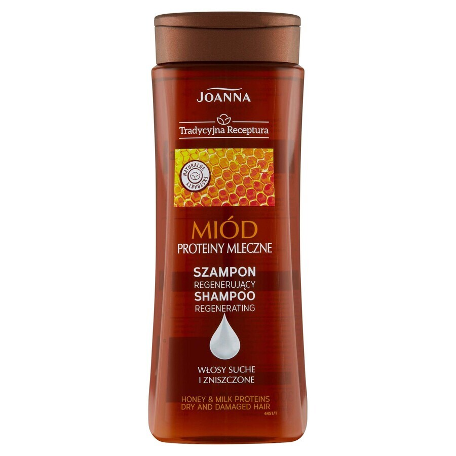 Joanna, Honey and Milk Proteins, Hair Shampoo, 300 ml