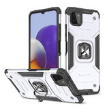 Wozinsky Ring Armor armored hybrid case cover + magnetic holder Samsung Galaxy A22 4G silver