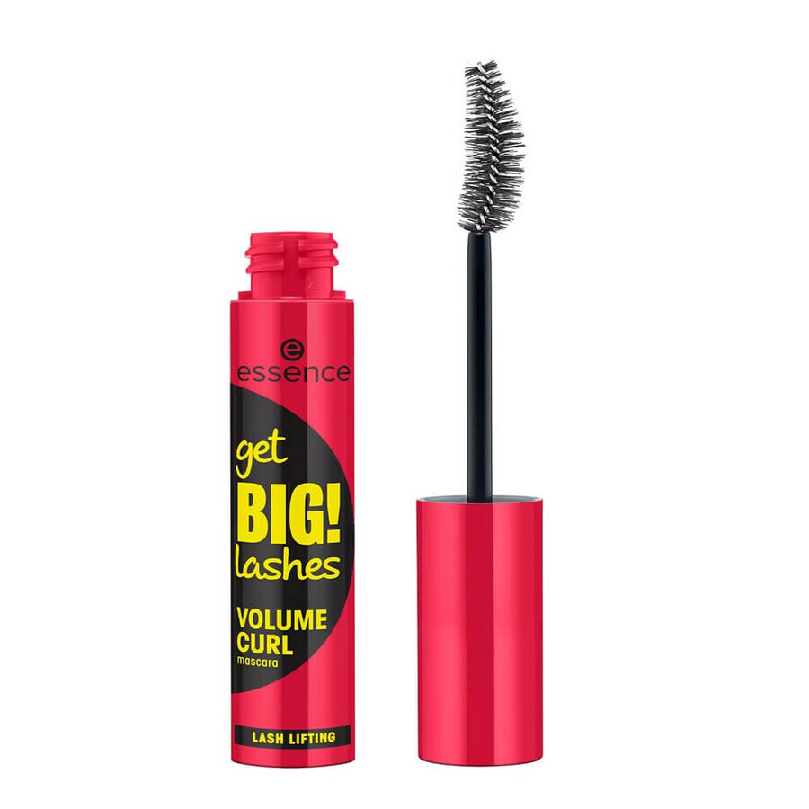 Essence Get Big Lashes Volume Curl Mascara Mascara ispessente e incurvante nero, 12 ml