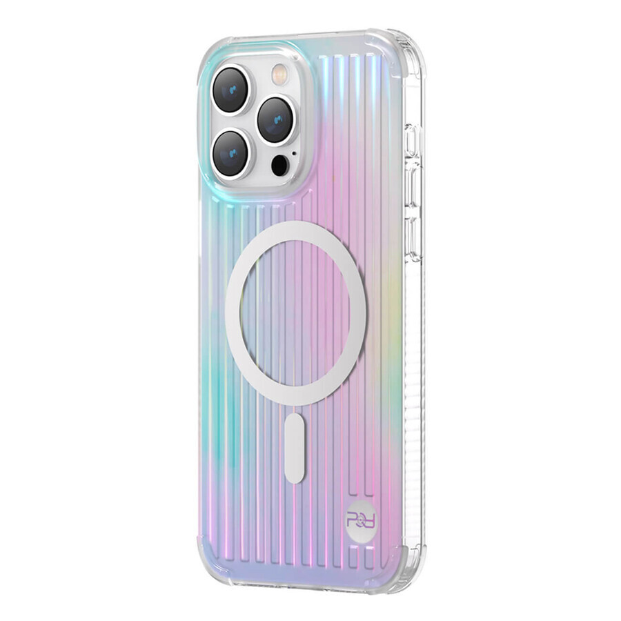 Kingxbar PQY Serie Go Out Custodia magnetica per iPhone 14 Plus MagSafe laser a colori