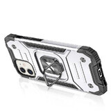 Wozinsky Ring Armor case iPhone 14 armored case magnetic holder ring silver