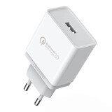 Ugreen CD122 Quick Charge 3.0 18W 3A USB fast charger alb (10133)