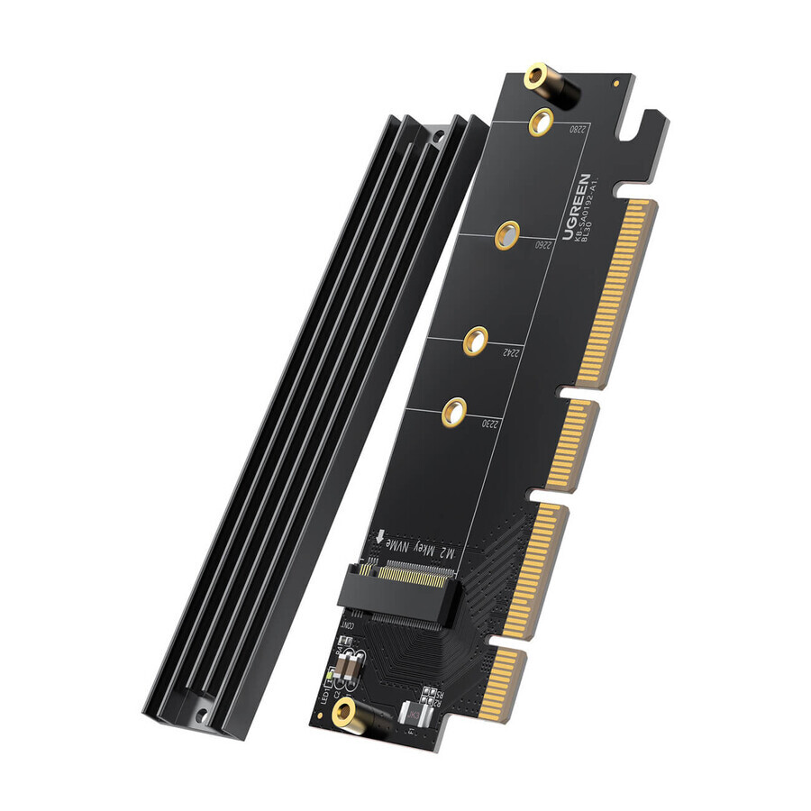 Ugreen CM465 PCIe 4.0 x4 naar M.2 NVMe M-Key uitbreidingskaart - zwart