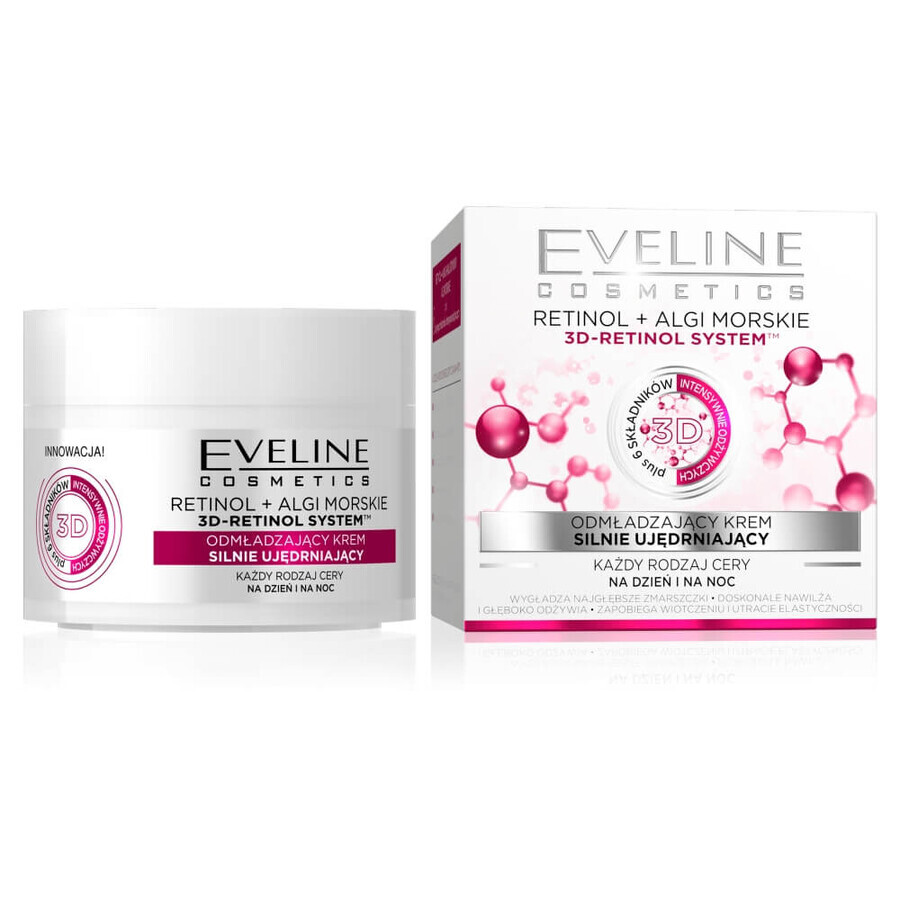 Eveline Cosmetics Retinol + Alge marine întinerire puternic fermitate crema, 50 ml