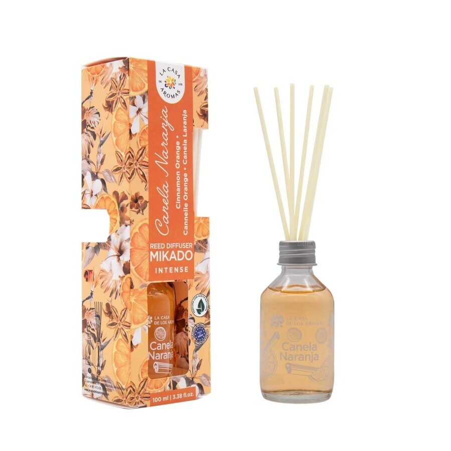 La Casa de los Aromas Mikado Intense fragrance sticks Cinnamon and Orange, 100ml