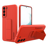 Wozinsky Kickstand Case silicone case with stand case Samsung Galaxy S22+ red