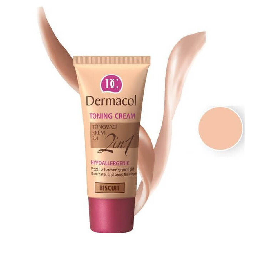 Dermacol Biscuit cremă hidratantă și fond de ten, 30 ml