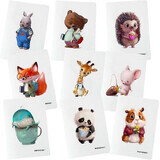 CUTE notebook A5 check 32K 80g PP 9 pieces mix