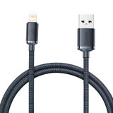 Baseus Crystal Shine Series USB cable for fast charging and data transfer USB Type A - Lightning 2.4A 1.2m black (CAJY000001)