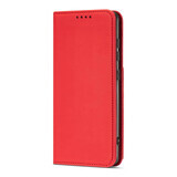 Etui à cartes magnétique pour Samsung Galaxy A13 5G étui porte-cartes étui porte-cartes rouge